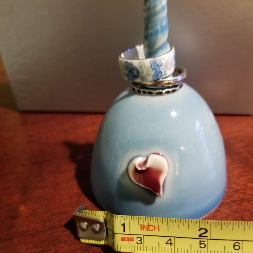 Handcrafted Ceramic Ring Holder/Bell with Heart
